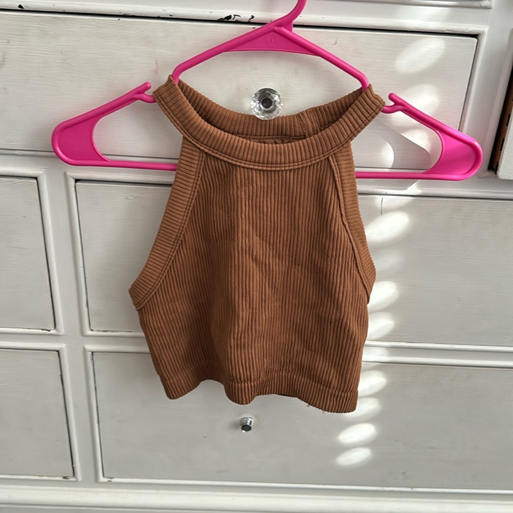 lightly worn brown tank top